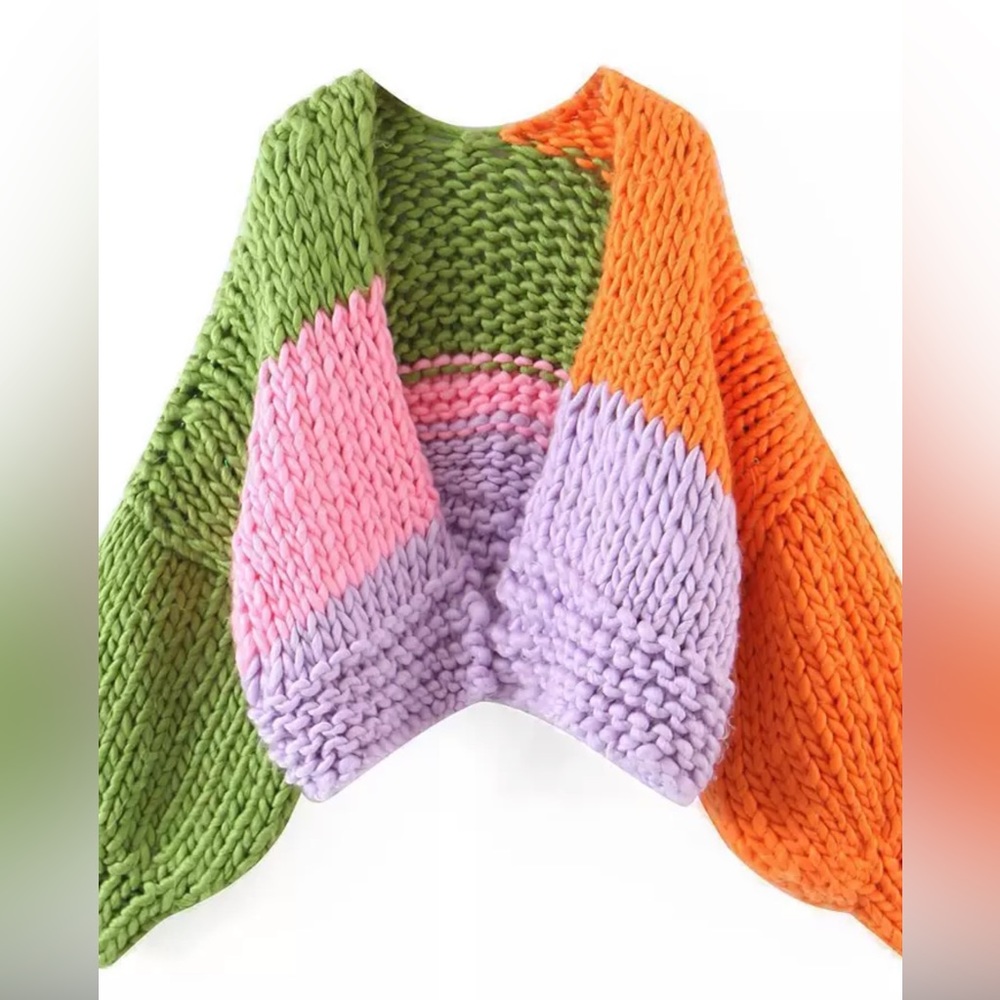 Colorful knit sweater